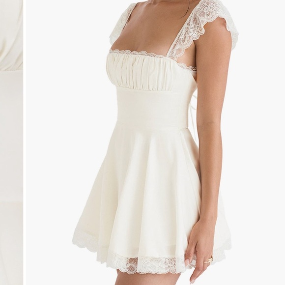 New House Of CB Kaia Mini Dress In Ivory Size Small - Picture 10 of 10